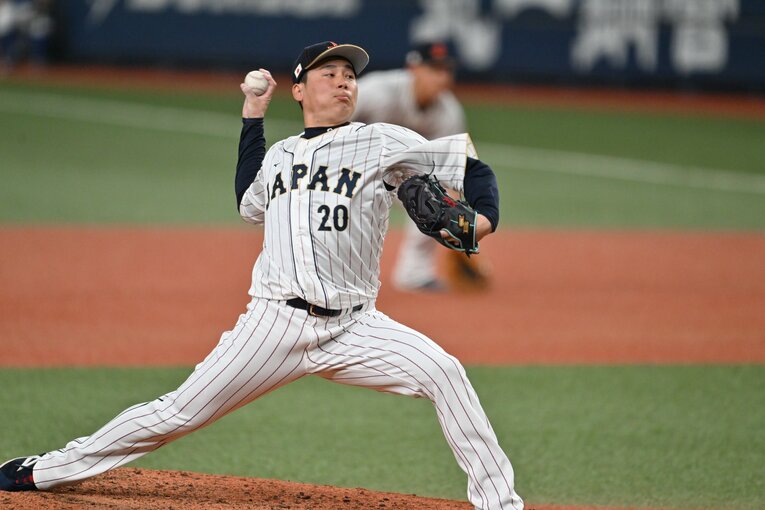 栗林はWBC直前の強化試合3試合に登板し、無失点の好投を続けていた　©︎Naoya Sanuki