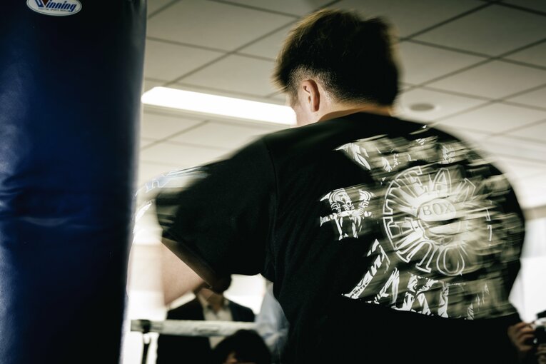 井上尚弥の公開練習　©Kiichi Matsumoto