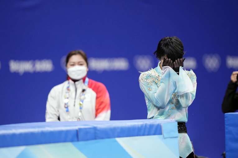 北京五輪フリー『天と地と』、演技終了後　©Sunao Noto/JMPA