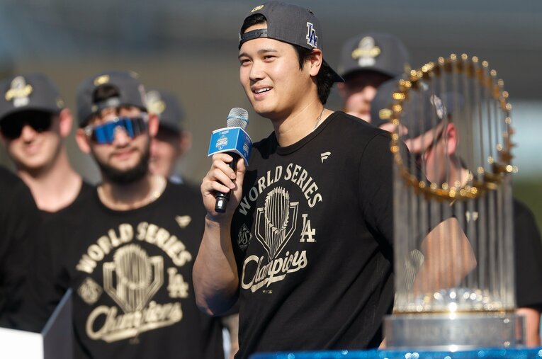 両リーグを通じて3年連続4度目のMVPに輝いたドジャースの大谷翔平。その圧倒的な存在感をライバルたちはどう見たのだろうか ／ photograph by Getty Images