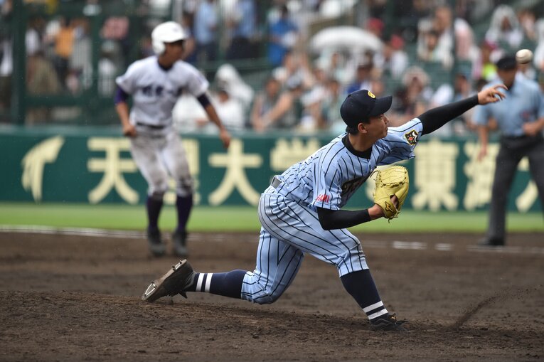 小笠原慎之介17歳、甲子園で　©︎Hideki Sugiyama