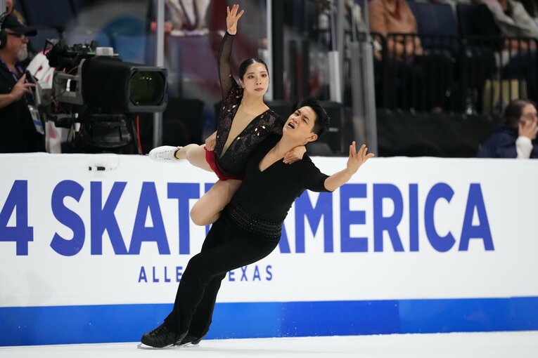 ミスがありながらも、技術の高さを見せたスケートアメリカフリーの演技　©Getty Images