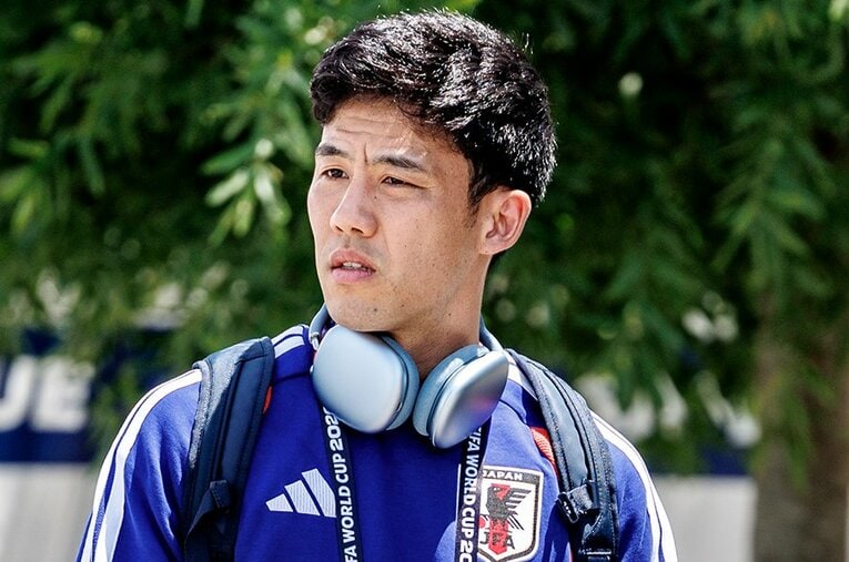 現地時間6月10日の遠藤航。日本代表選手として姿を現したのはこの日が最後となった ／ photograph by Kiichi Matsumoto/JMPA