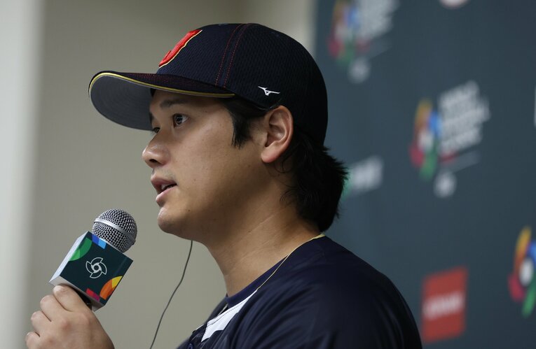 4日の公式会見では自身の状態についてもポジティブな見解を述べた大谷　©️読売新聞社提供