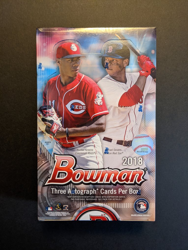 2018年に発売された2018 Bowman Box、未開封の状態で筆者は保有をしている。大谷の直筆サインカードがこの箱の中に眠っているかも©Aki