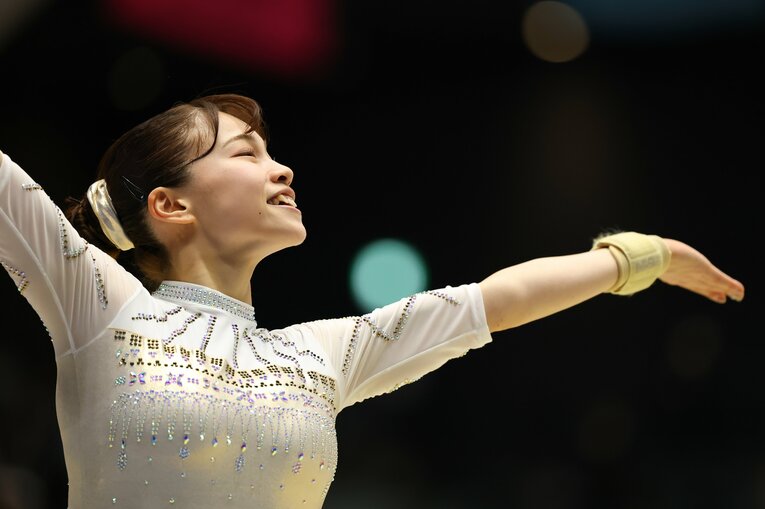 4月の全日本個人総合選手権で2位となった杉原愛子　©AFLO