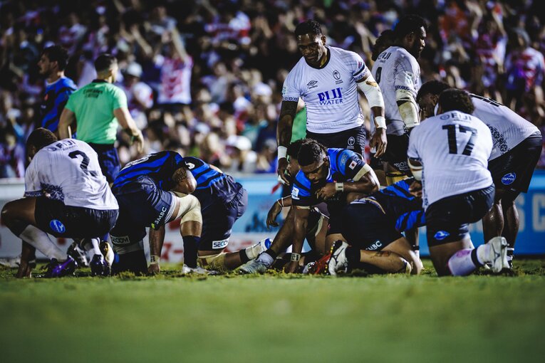 難敵フィジーを相手に劇的な逆転勝利を収めたフィジー戦　©Kiichi Matsumoto