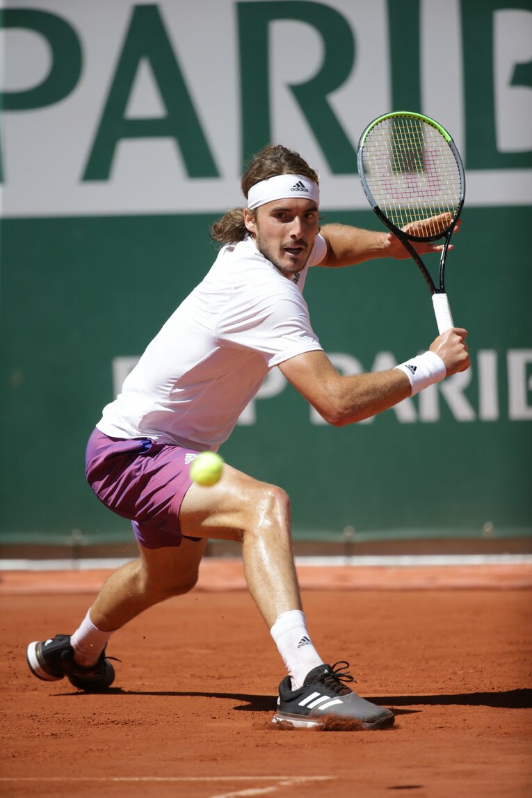 ジョコビッチの猛追に敗れたチチパスだが、優勝まであと一歩というところまでジョコビッチを追い詰めた　©Hiromasa Mano