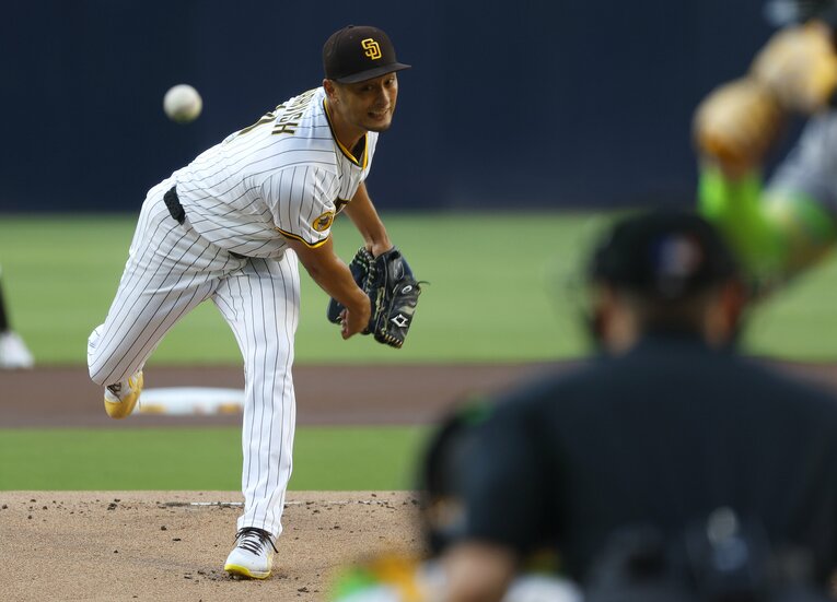 今季初登板時のダルビッシュ　©Getty Images