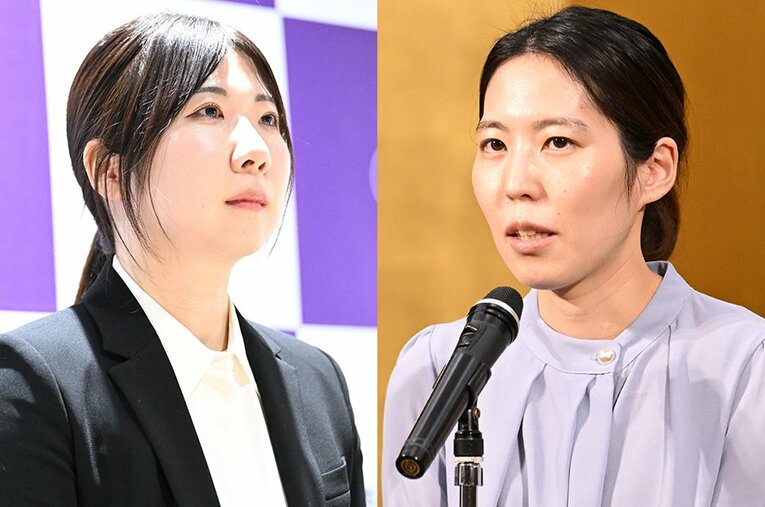 西山朋佳と福間香奈。女流棋界トップの２人が戦う白玲戦は大詰めに差し掛かっている ／ photograph by Keiji Ishikawa
