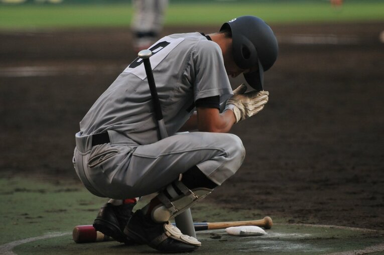 横浜高校時代の乙坂　©Hideki Sugiyama