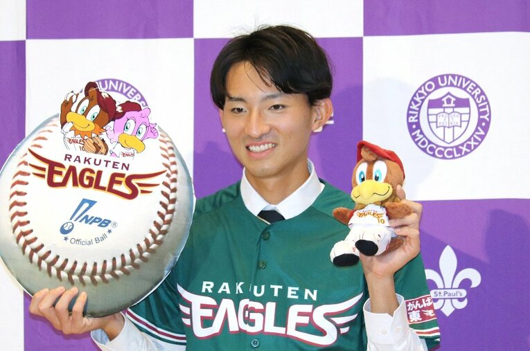楽天1位指名の荘司康誠投手（立教大・189cm86kg・右投右打） ／ photograph by JIJI PRESS
