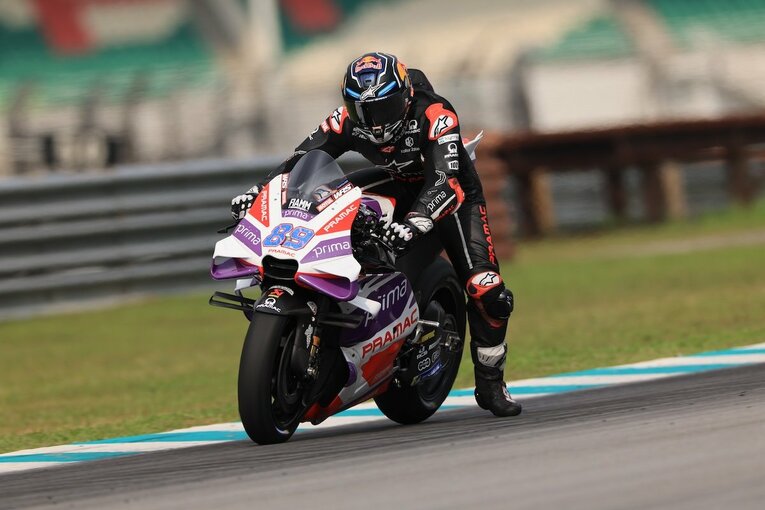 24年型ドゥカティで周回を重ねたホルヘ・マルティン　©Satoshi Endo