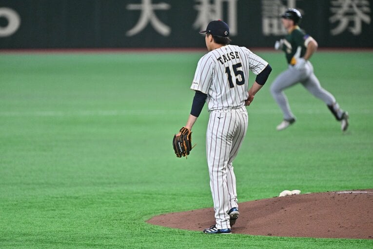 オーストラリア戦で被弾してしまった大勢　©Hideki Sugiyama