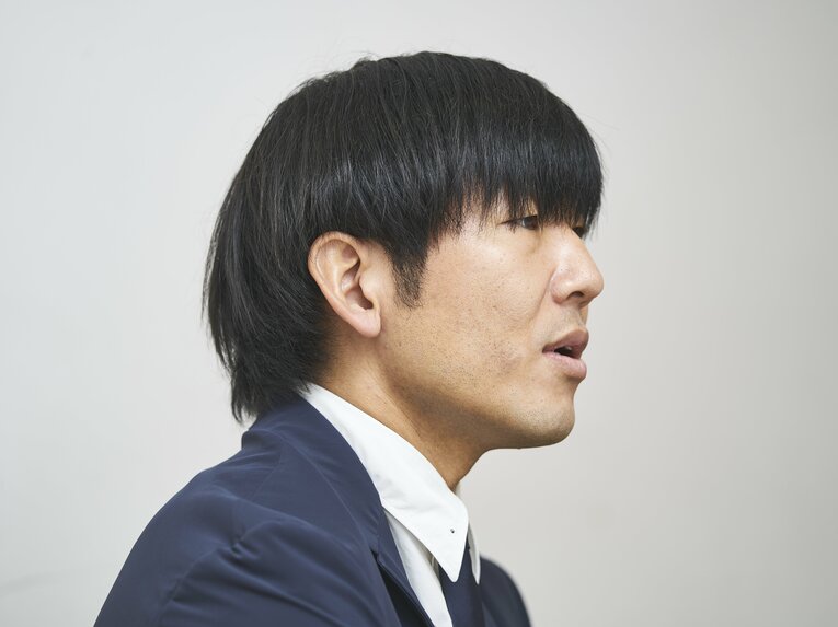 1月22日、都内で引退会見を開いた大黒。直後に独占インタビューに応じた　©Yuki Suenaga