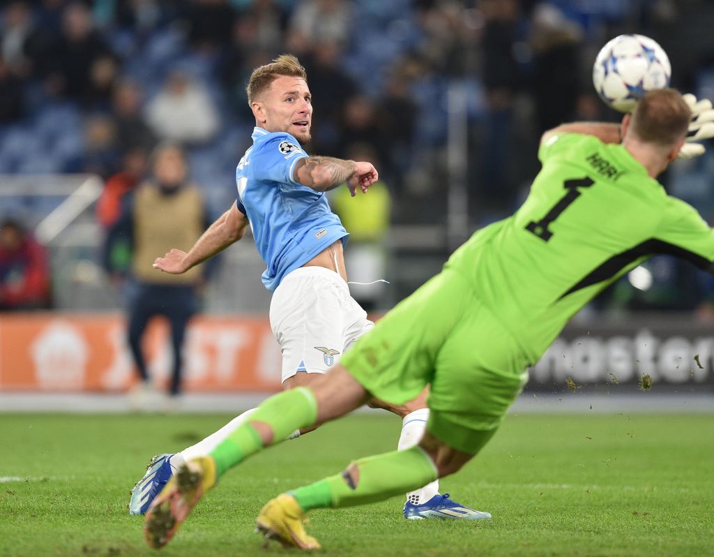 2得点を挙げたインモービレ。これぞカルチョのストライカーという嗅覚だった　©Getty Images