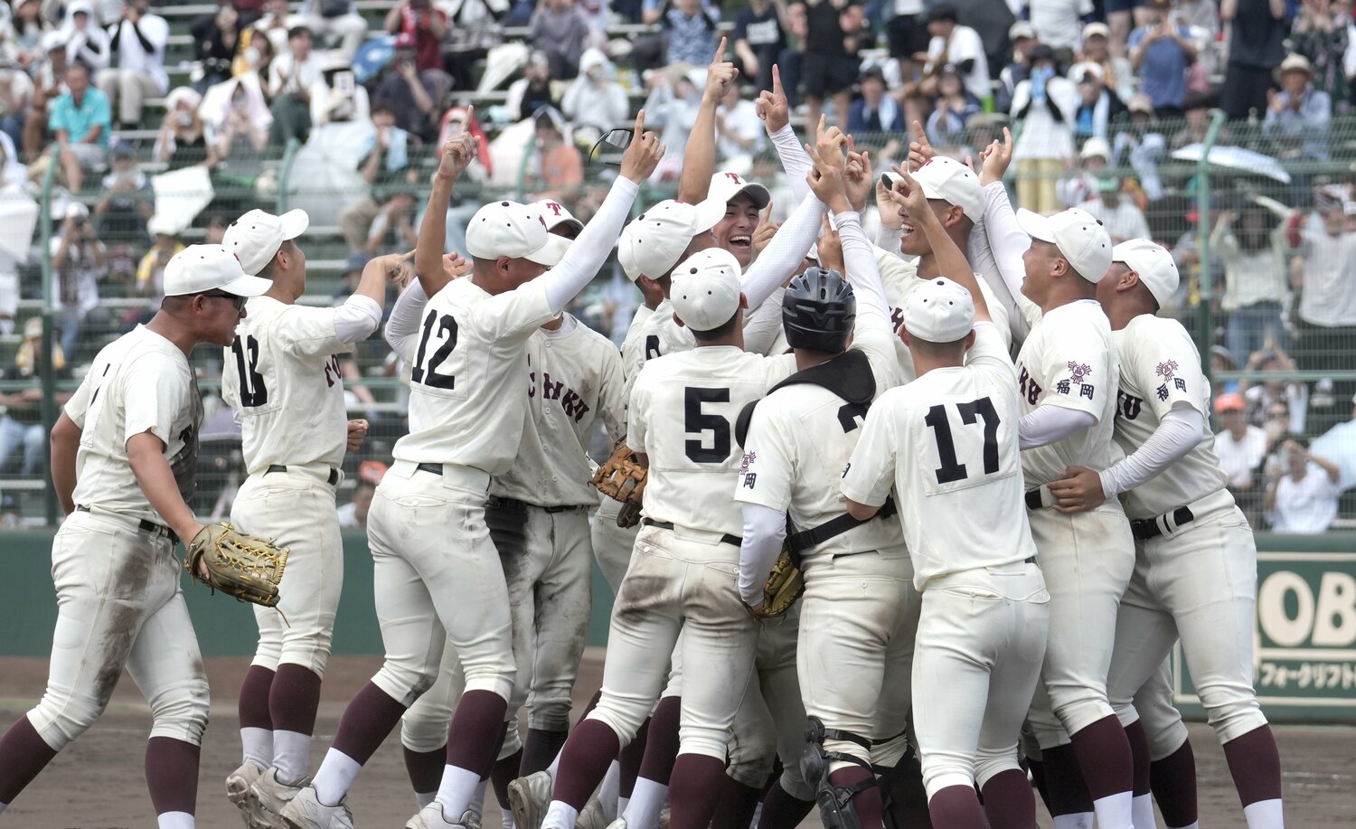 福岡県大会を制し、30年ぶりとなる甲子園での勝利を目指した ©JIJI PRESS