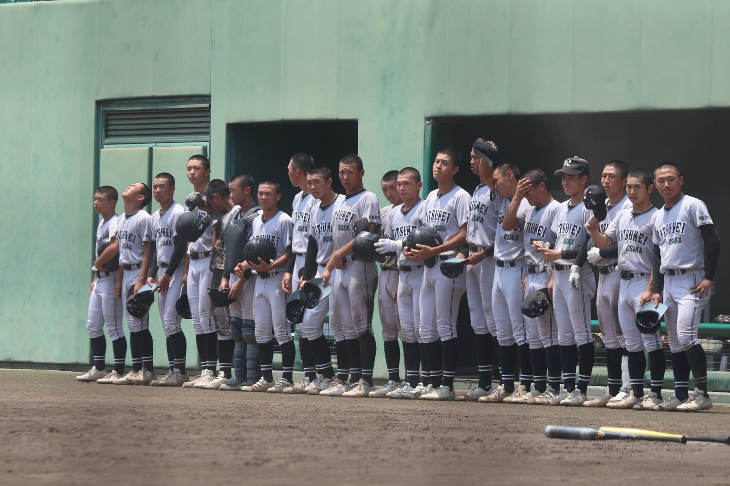 大阪府大会5回戦で敗れた大阪立命館ナイン。4回戦では大阪桐蔭を破る金星を挙げていた ©Fumi Sawai