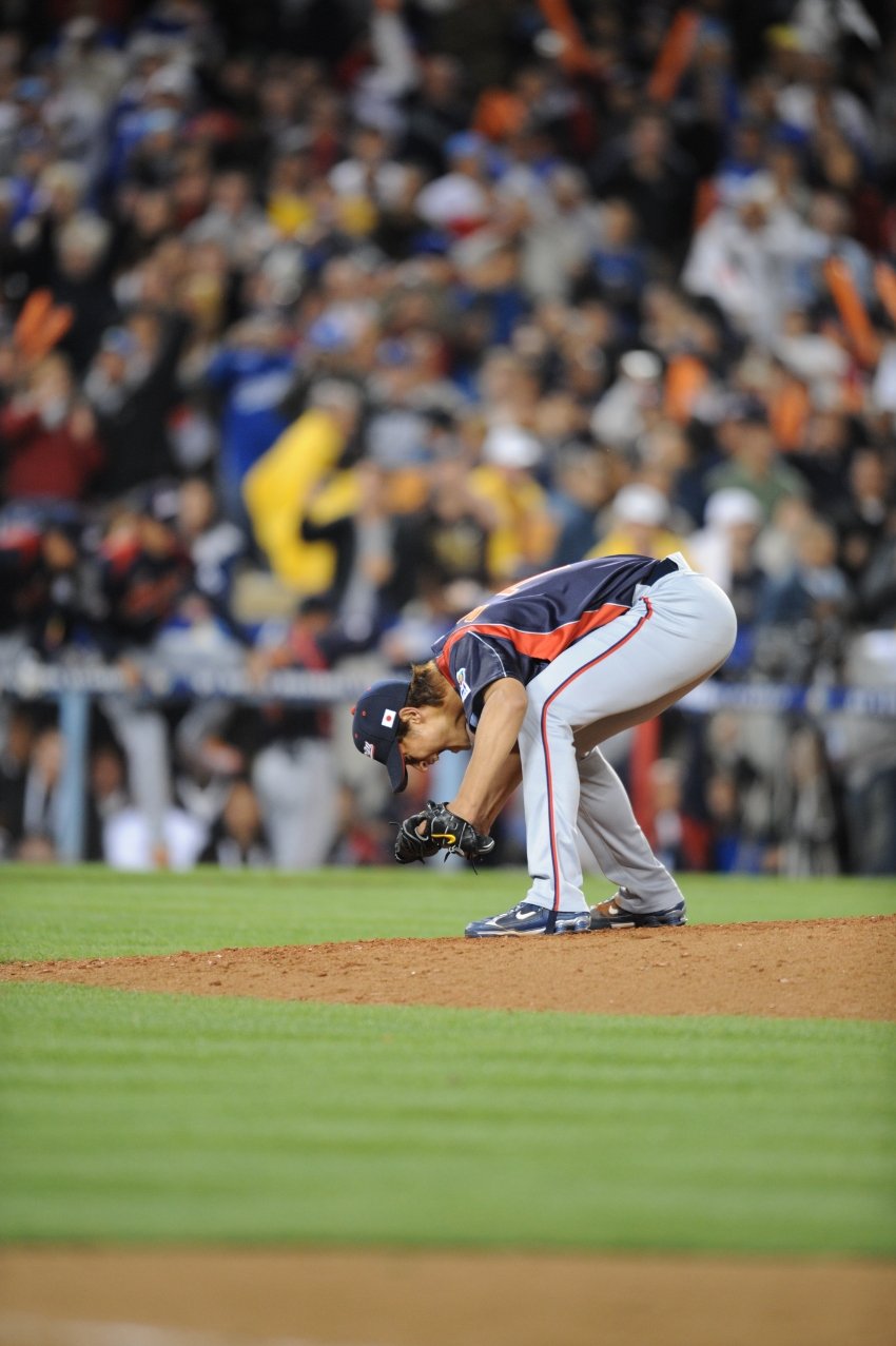 09年WBC、優勝を決めた瞬間のダルビッシュ　©Naoya Sanuki