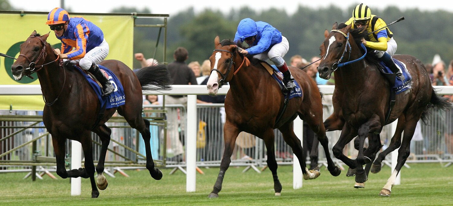 2006年、英GIキングジョージで僅差の3着となったハーツクライ（右）　©AFLO