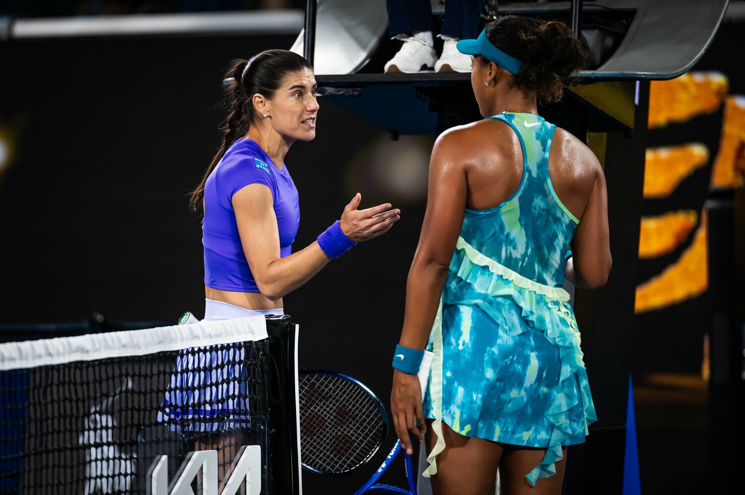 試合終了後、チルステアは大坂に激しい口調で言葉をぶつけた　©Getty Images