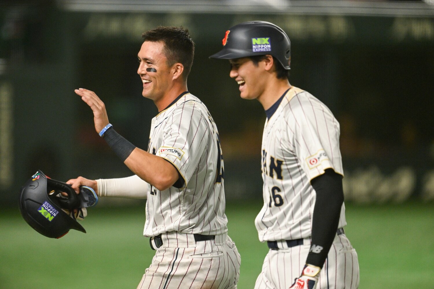 大谷と楽しそうなヌートバー　©Nanae Suzuki