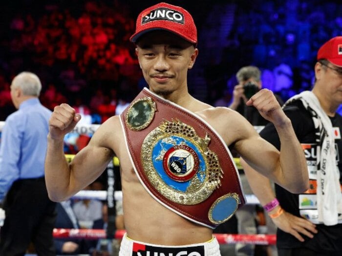 「自分の血を見て興奮しちゃったんですかね（笑）」中谷潤人25歳が明かす“ラスベガス衝撃のKO” モロニーを沈めた一撃は「想定通りだった？」＜Number Web＞ photograph by AFP=JIJI PRESS