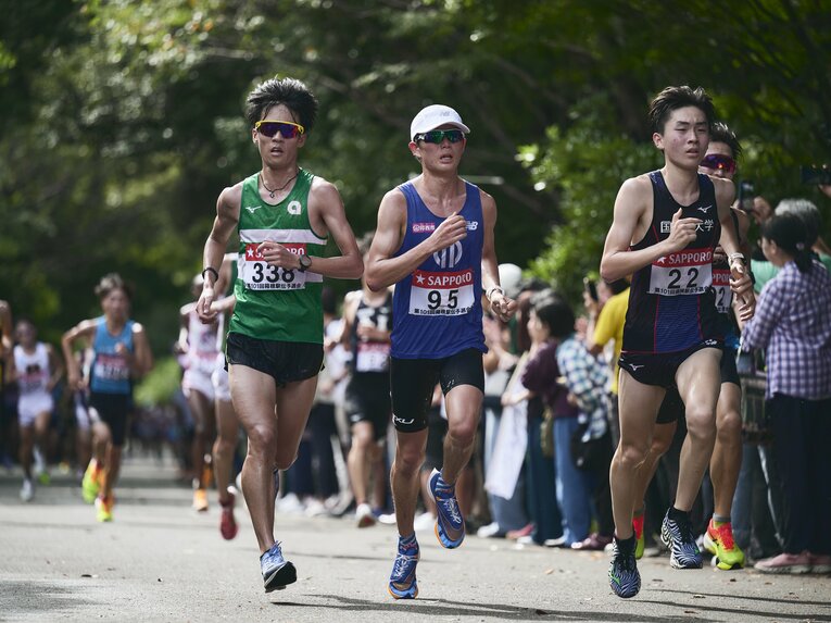 酷暑の予選会でも好走を見せていた順大2年の古川。1秒差での通過に貢献した　©Yuki Suenaga