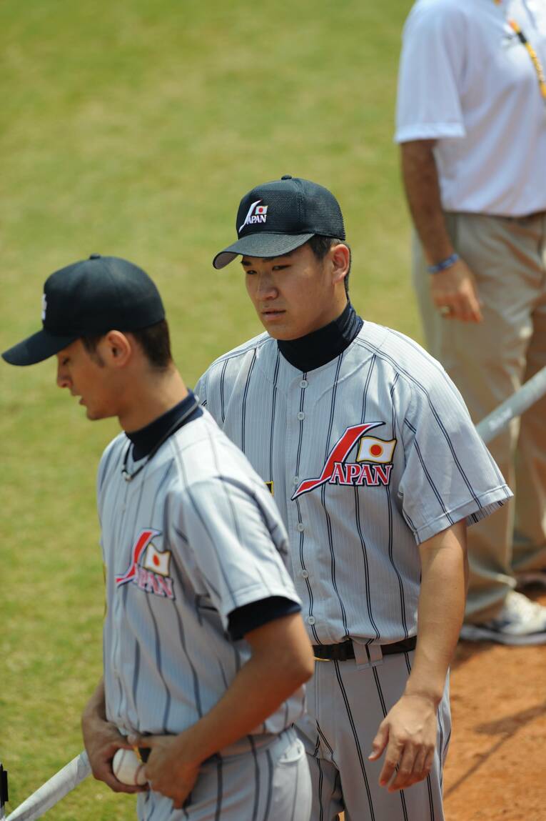 08年北京五輪時、ダルビッシュ有と　©JMPA