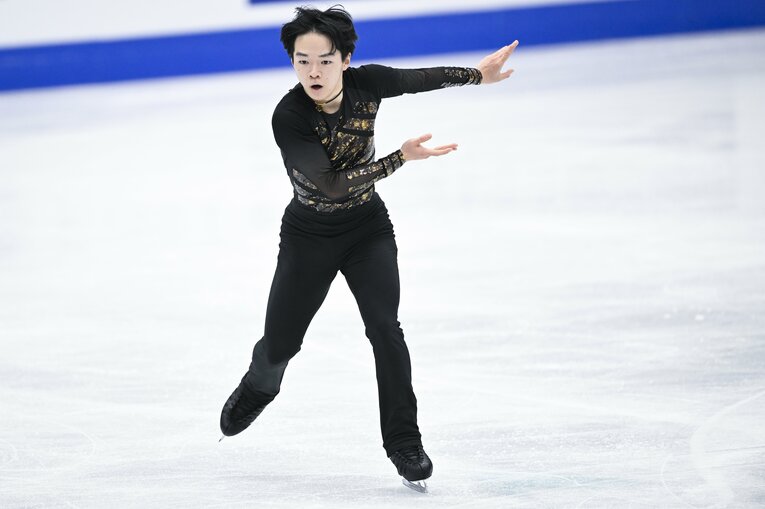 2022年世界選手権銀メダルの鍵山優真　©︎Asami Enomoto