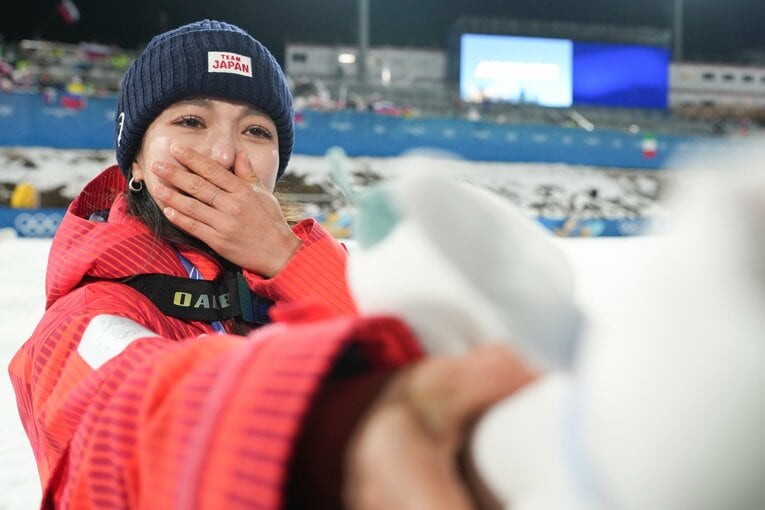 ミラノ五輪ジャンプ混合団体で銅メダルを獲得した日本チーム　©Tsutomu Kishimoto／JMPA