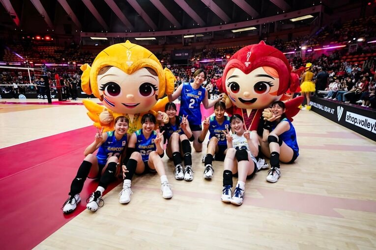 2025年世界選手権・セルビア戦　©︎Volleyball World