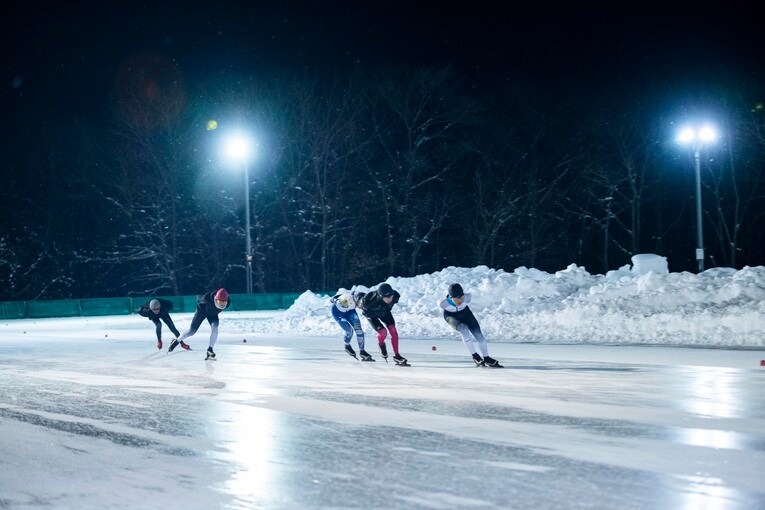 白鳥少年団が練習するスケートリンク　©Asami Enomoto