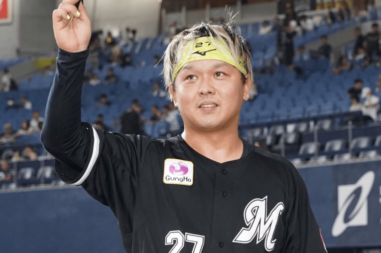 千葉ロッテの捕手・田村龍弘（30歳）。写真は昨年8月オリックス戦のヒーローインタビューで　©Sankei Shimbun