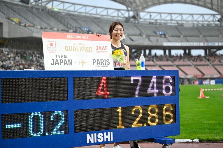 福部は日本選手権準決勝で五輪参加標準記録を切ると、勢いそのままに快勝　©︎Asami Enomoto