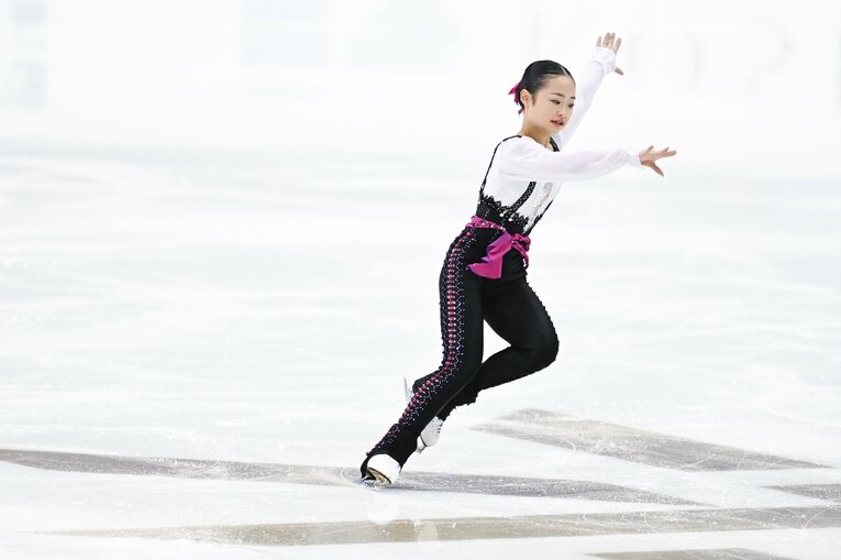 2023年全日本選手権、島田麻央の演技　©︎Asami Enomoto