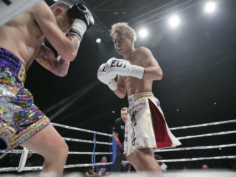 1年ぶりの復帰戦となったベイリー・サグデン戦　©ABEMA