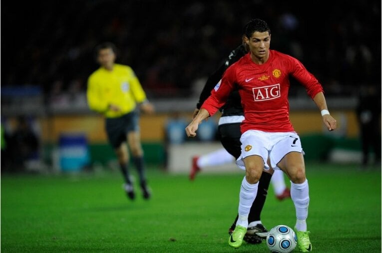 2008年クラブW杯でのC・ロナウド　©Takuya Sugiyama