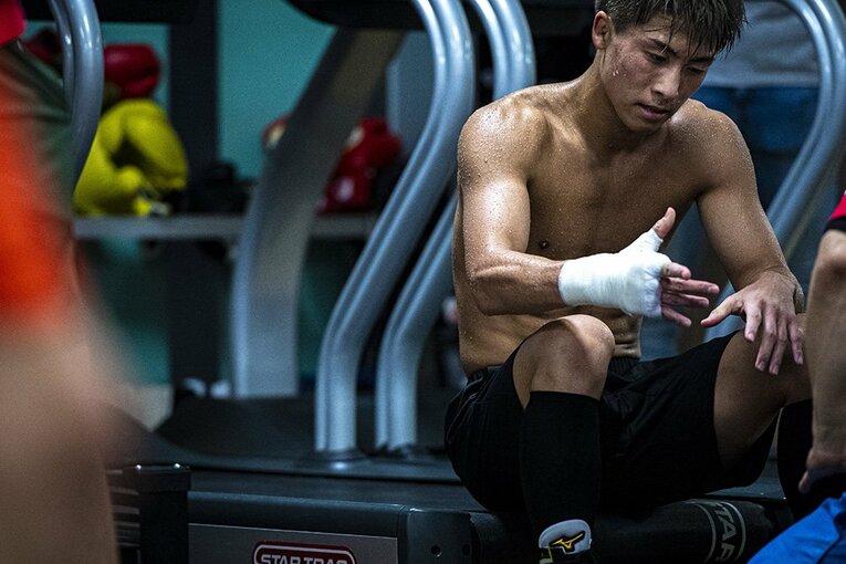 2019年ドネア戦前の公開練習　©Takuya Sugiyama