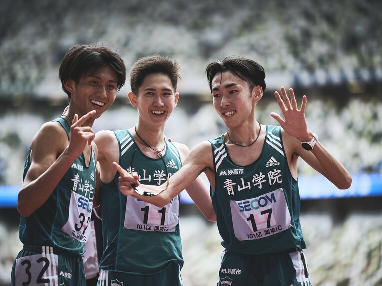 田中悠登（2年）、西久保遼（4年）、横田俊吾（4年）が揃って入賞　©Yuki Suenaga