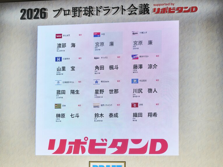 各球団のドラフト1位が出揃う　©Yuki Suenaga