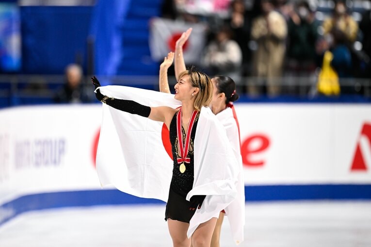 NHK杯で今季世界最高の総合238.88点で優勝した坂本花織　©︎Asami Enomoto