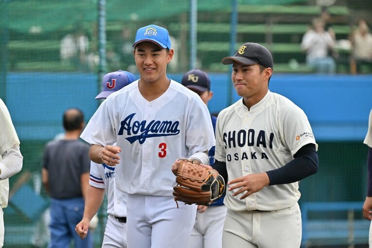 昨年６月の侍ジャパン大学代表合宿で　青学大の西川史礁　©︎Hideki Sugiyama