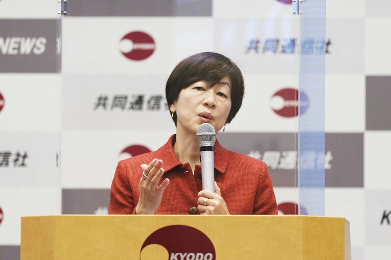 88年ソウル五輪の柔道で銅メダル獲得など、現役時代は「女三四郎」と讃えられた山口香理事　©KYODO