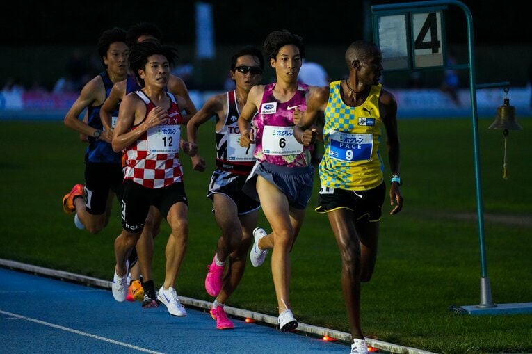 五輪前の最終調整レースのホクレン記録会ではラストスパートで異次元のキレを見せた　©Satoshi Wada