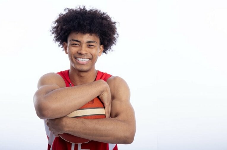 ハンガリーで開催中のU19W杯に出場しているU19日本代表のロロ・ルドルフ。2006年1月2日生まれの17歳、188cm／79kg。ポジションはPG、SG ／ photograph by nextgenhoops