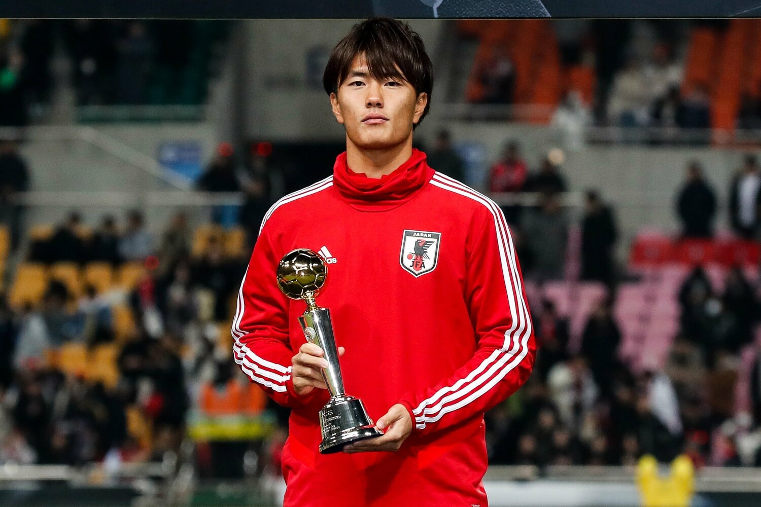 EAFF E-1サッカー選手権2019に出場する日本代表に選ばれ、ハットトリックを決めるなど得点王に輝いた　©Getty Images