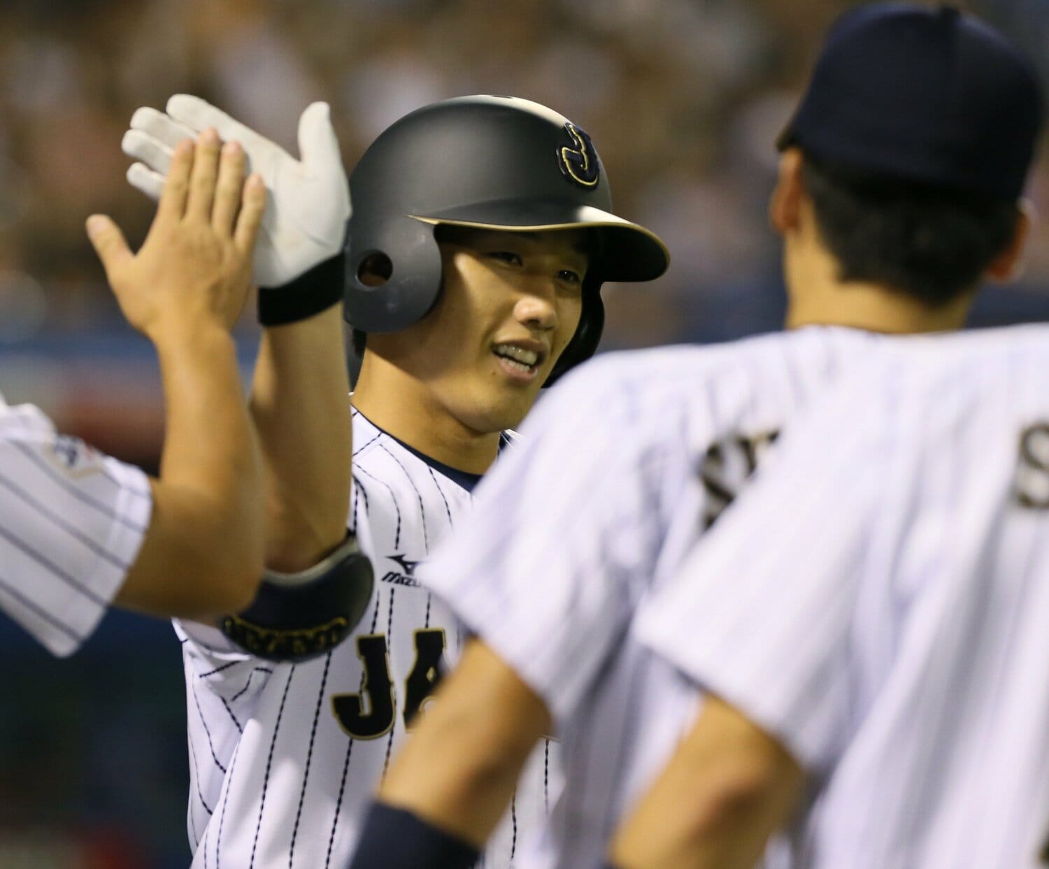 大学日本代表時代の吉田正尚　©JIJI PRESS