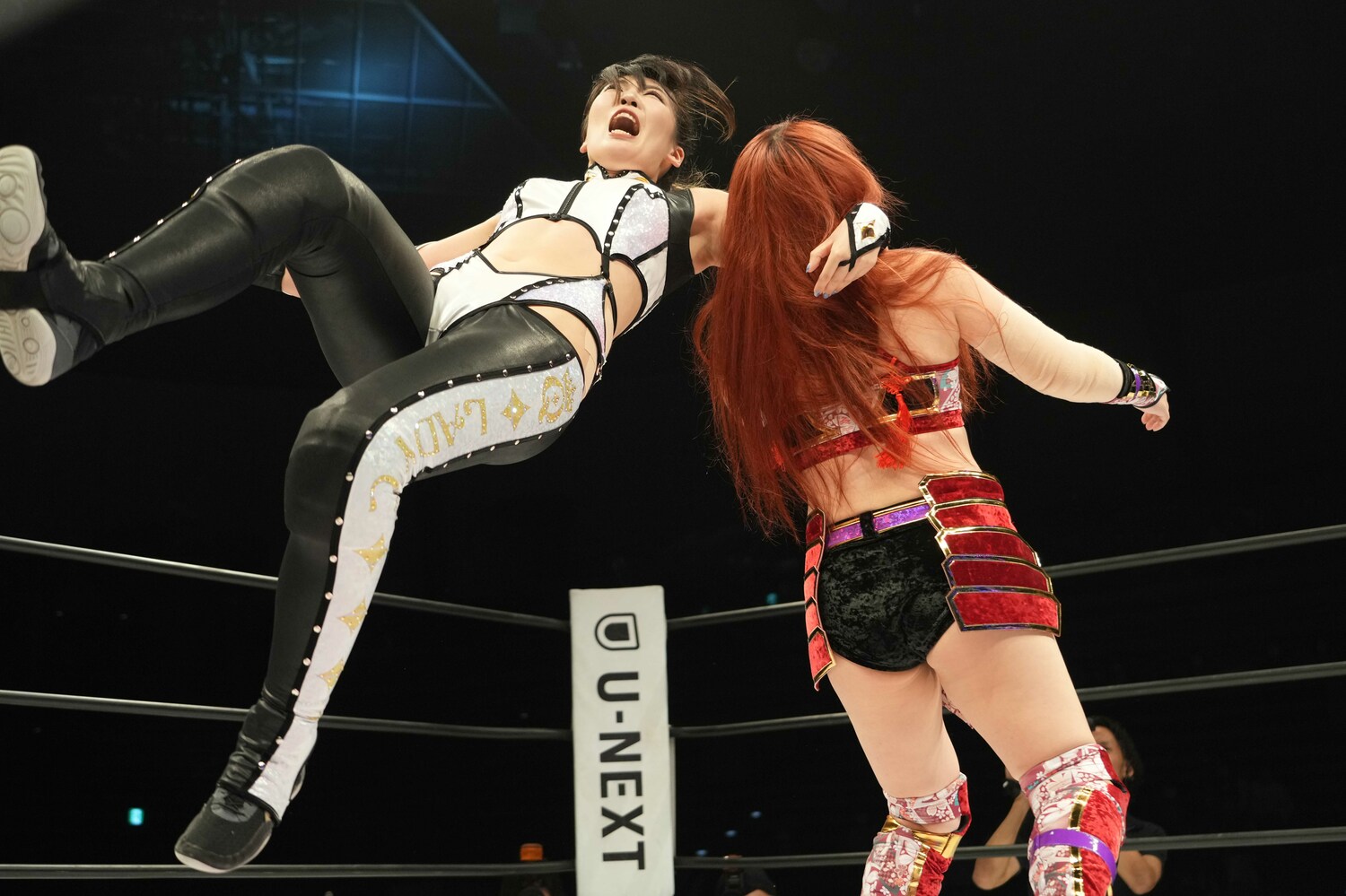 タッグリーグ開幕戦でも健闘したレディ・C。ランニング・ネックブリーカー・ドロップなどジャイアント馬場ゆかりの技も使いこなす　©Essei Hara
