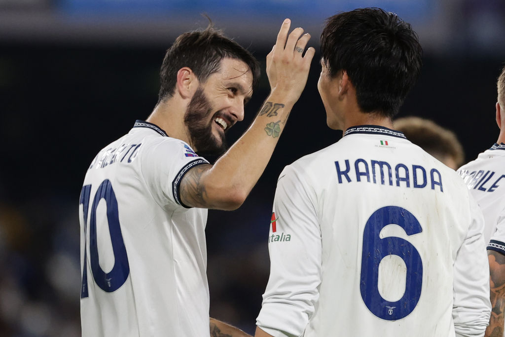 シーズン当初はルイス・アルベルトと鎌田の共存かと見られたが、現在は“競争相手”となっている　©Getty Images